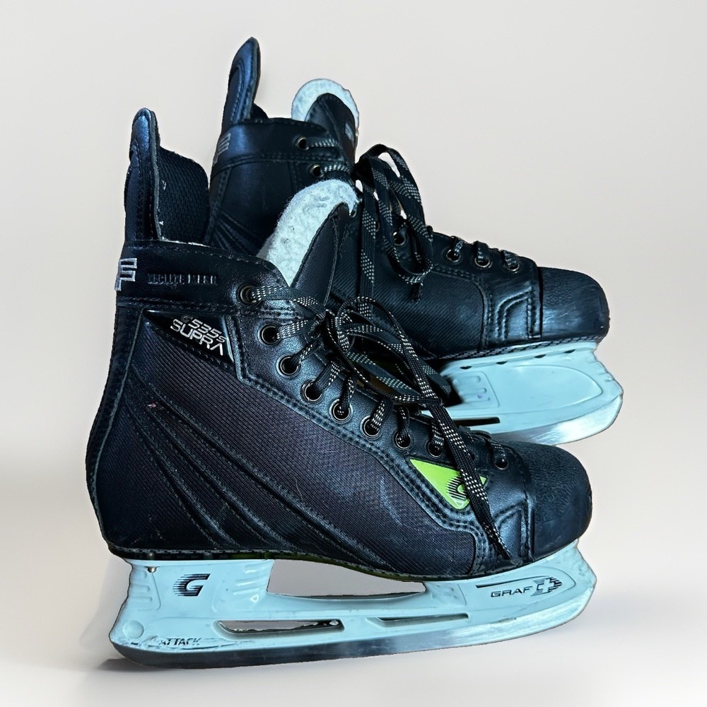 Graf Supra 535S Ice Hockey Skates Senior Adult 6.5W Wide Teclite 7.5 US Shoe